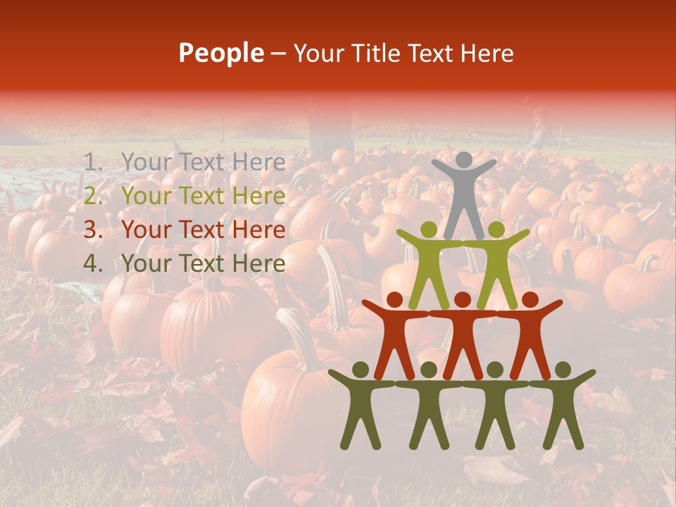 Pumpkins In A Field PowerPoint Template
