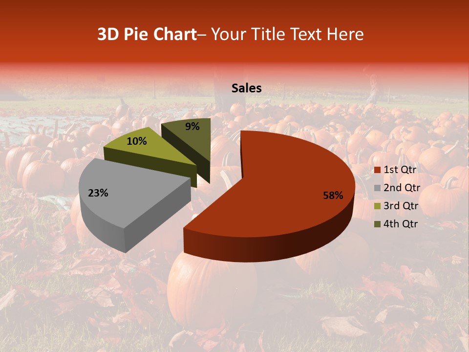 Pumpkins In A Field PowerPoint Template
