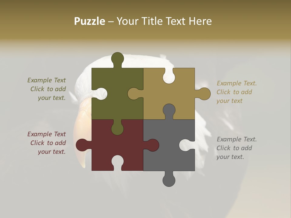 Siyah Beyaz Kartal PowerPoint Template