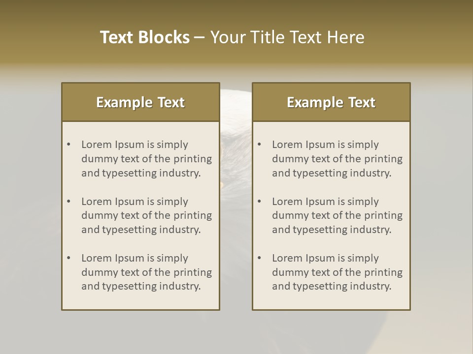 Siyah Beyaz Kartal PowerPoint Template
