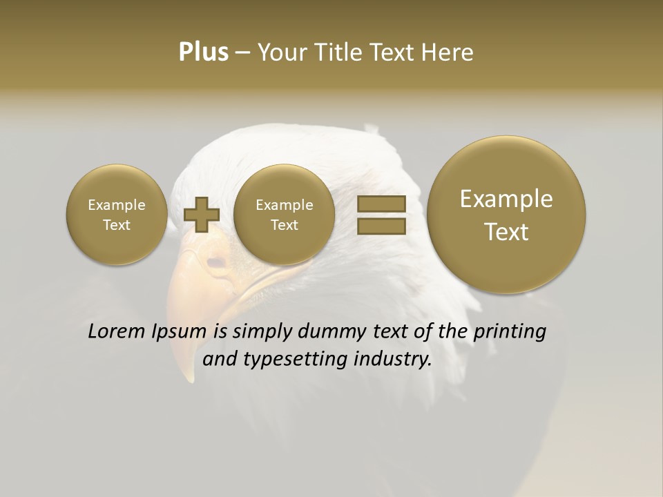 Siyah Beyaz Kartal PowerPoint Template