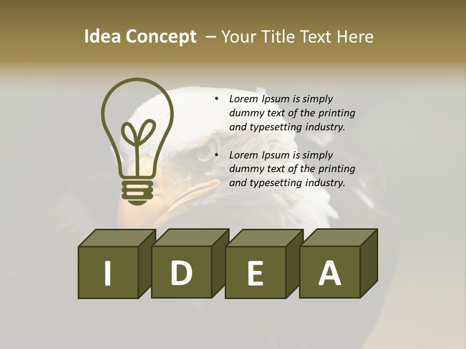 Siyah Beyaz Kartal PowerPoint Template