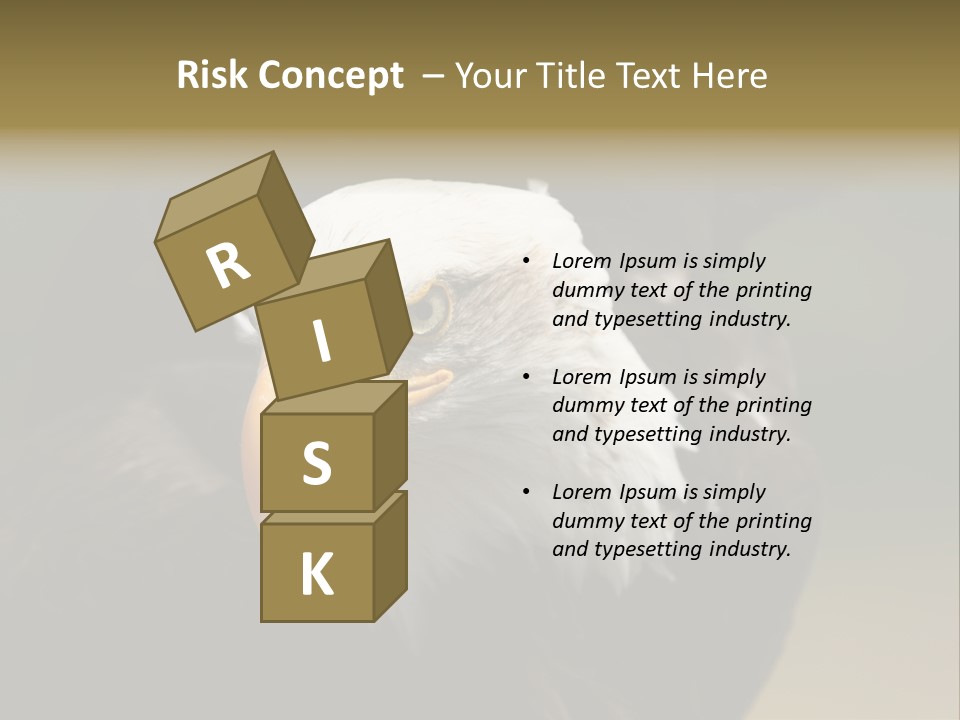 Siyah Beyaz Kartal PowerPoint Template