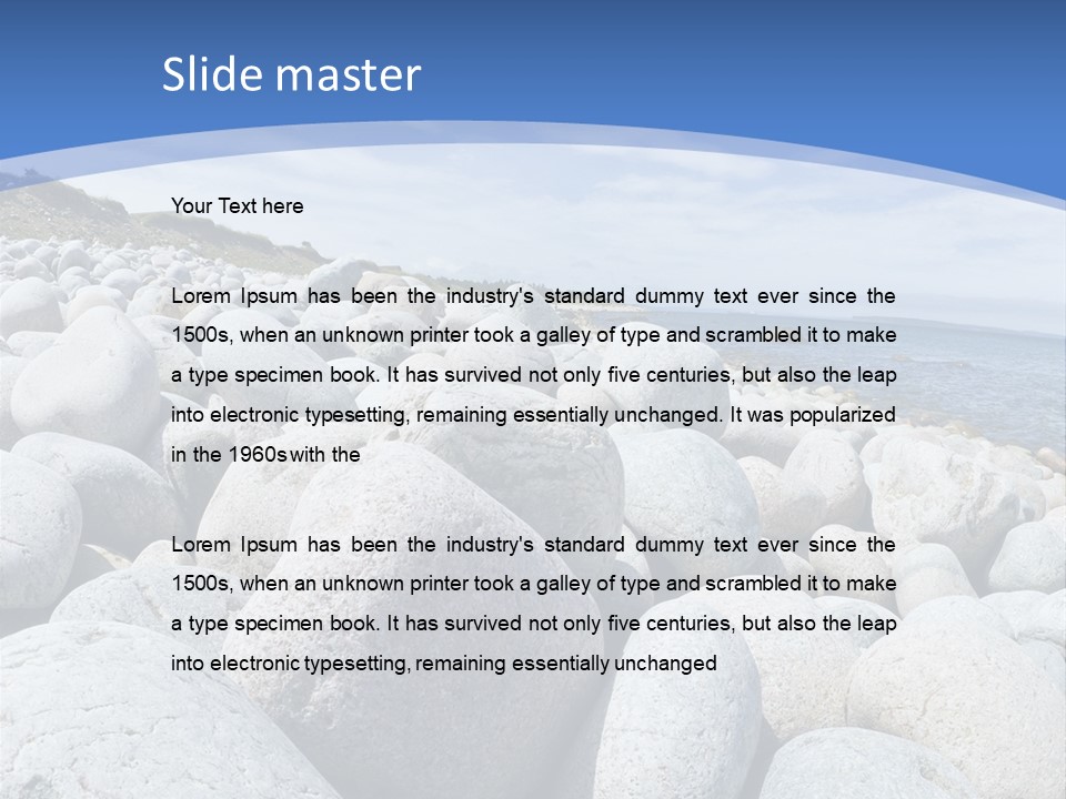 Rocks Beach Gravels PowerPoint Template