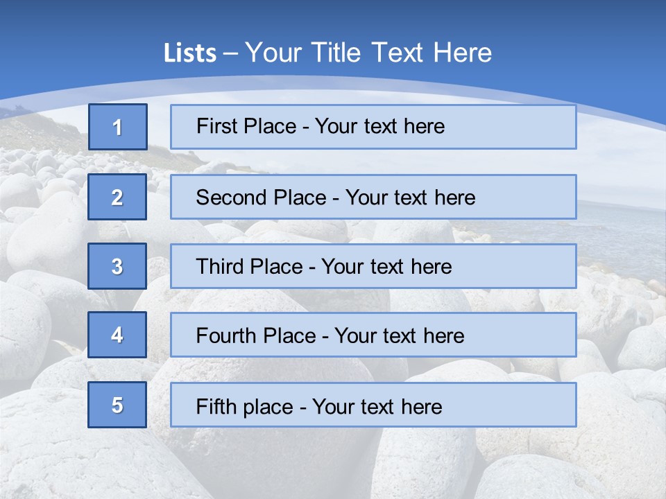Rocks Beach Gravels PowerPoint Template