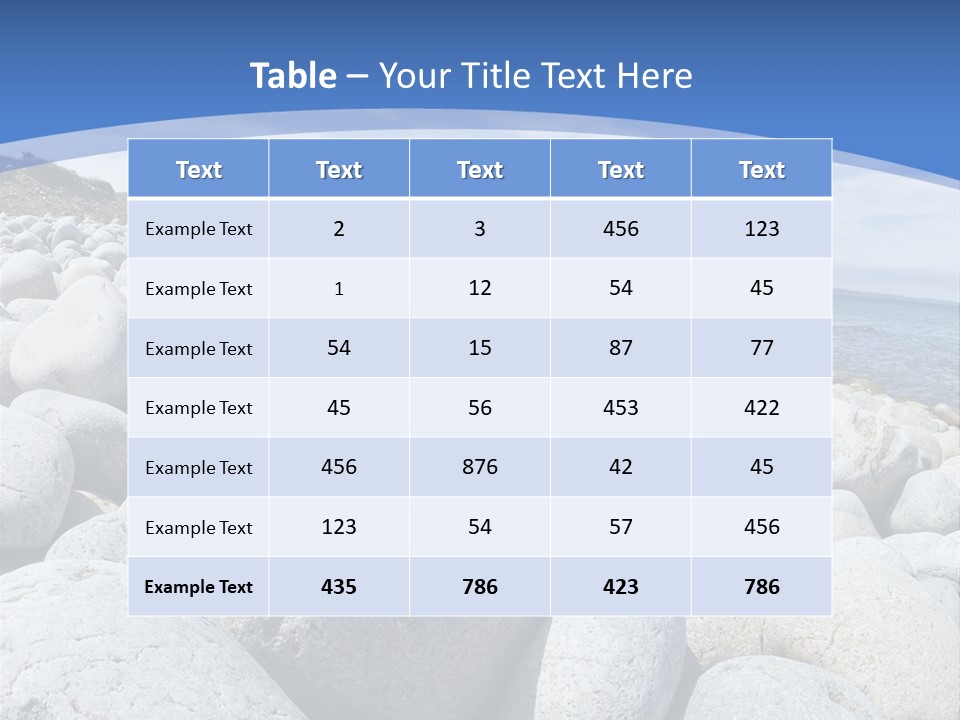Rocks Beach Gravels PowerPoint Template