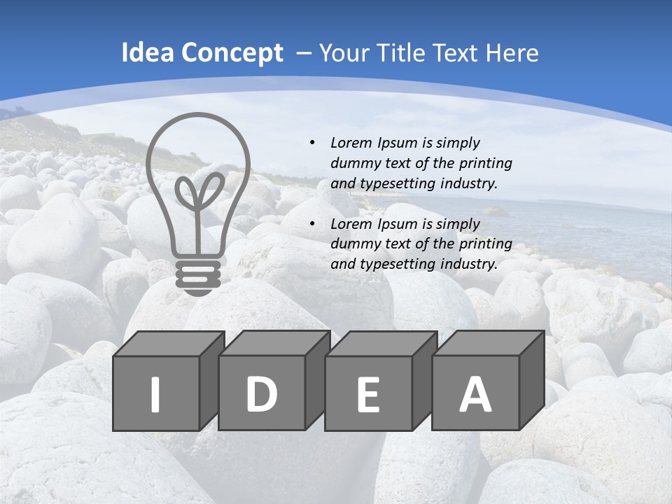 Rocks Beach Gravels PowerPoint Template