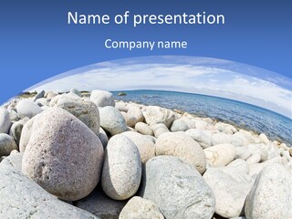 Newfoundland Pebble Beach Peaceful PowerPoint Template