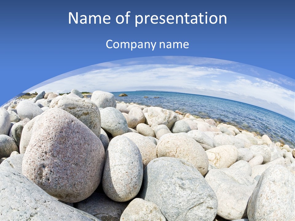 Newfoundland Pebble Beach Peaceful PowerPoint Template