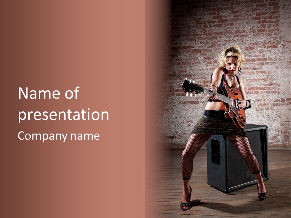 Female Punk Rock PowerPoint Template