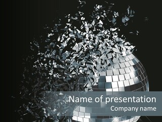 Exploding Disco Ball PowerPoint Template