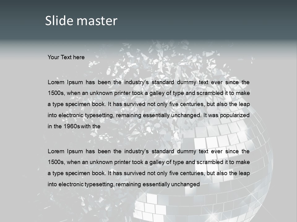 Exploding Disco Ball PowerPoint Template