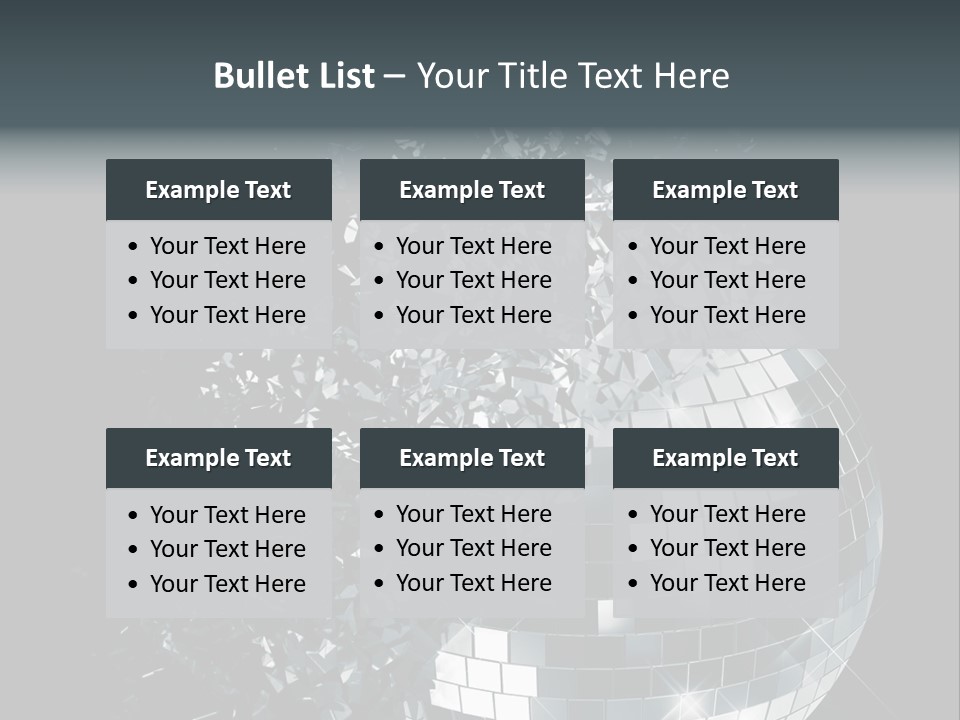 Exploding Disco Ball PowerPoint Template