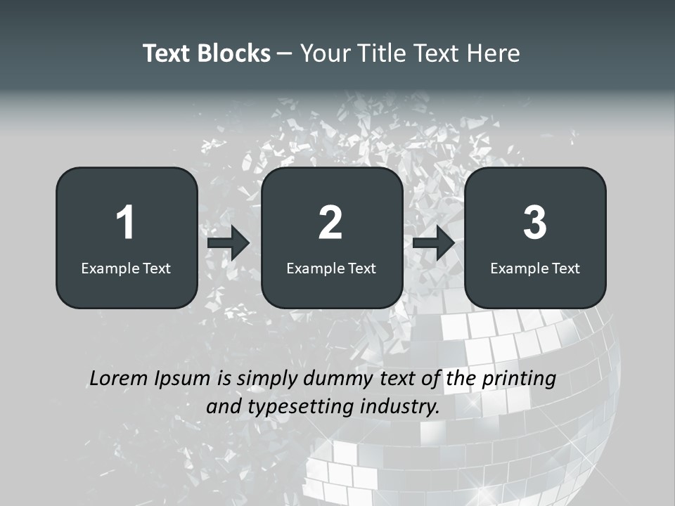 Exploding Disco Ball PowerPoint Template