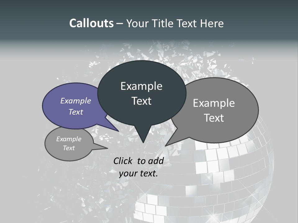 Exploding Disco Ball PowerPoint Template