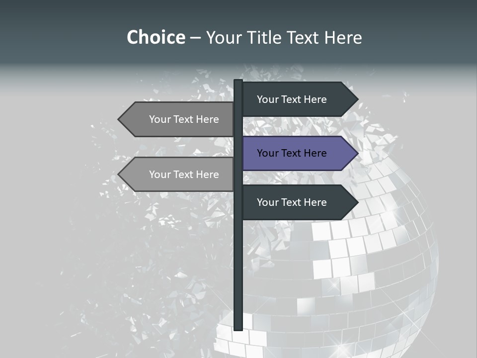 Exploding Disco Ball PowerPoint Template