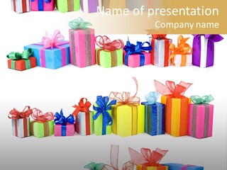 Ribbon Blue Closeup PowerPoint Template