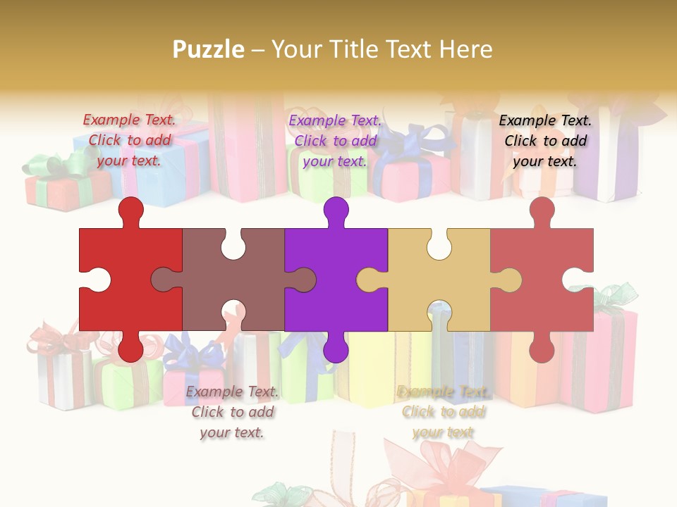 Ribbon Blue Closeup PowerPoint Template