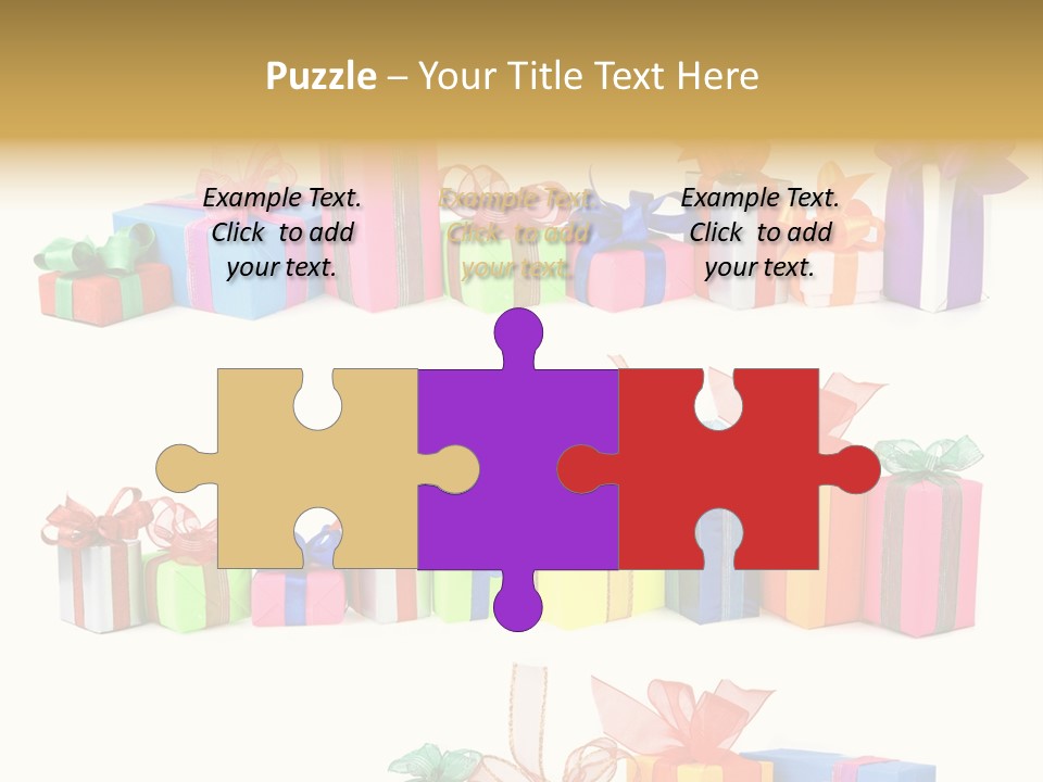 Ribbon Blue Closeup PowerPoint Template