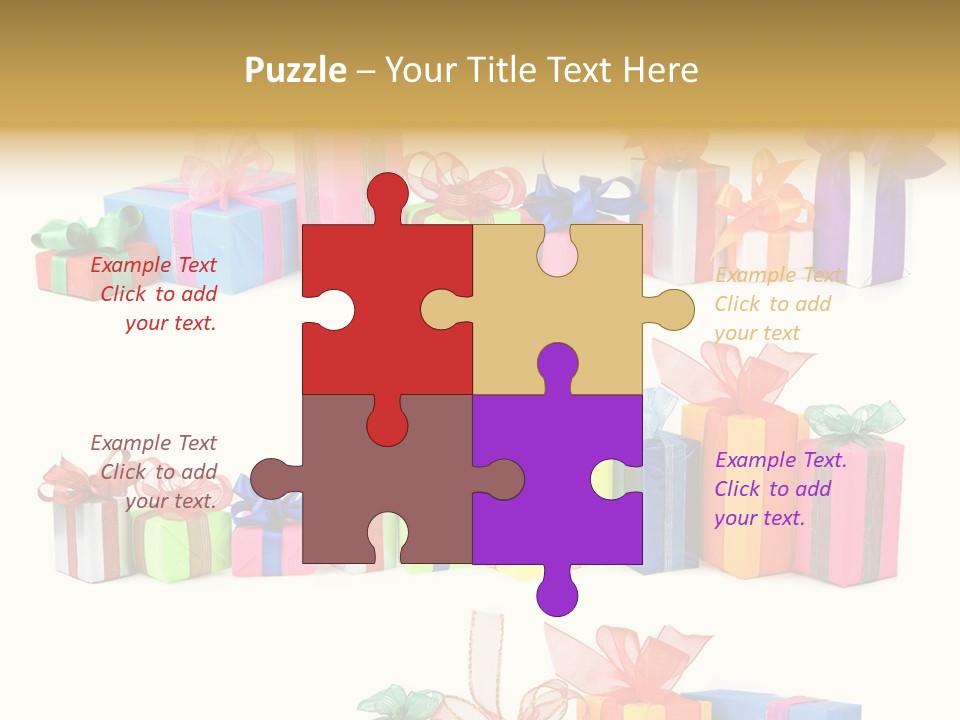 Ribbon Blue Closeup PowerPoint Template