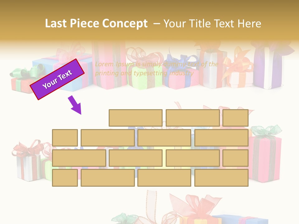 Ribbon Blue Closeup PowerPoint Template