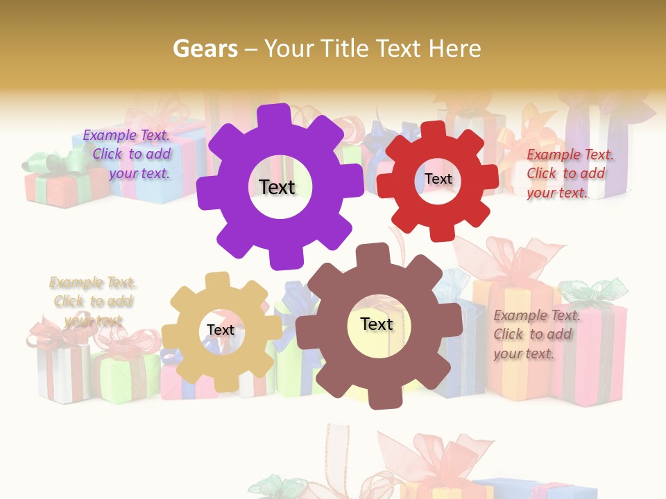 Ribbon Blue Closeup PowerPoint Template