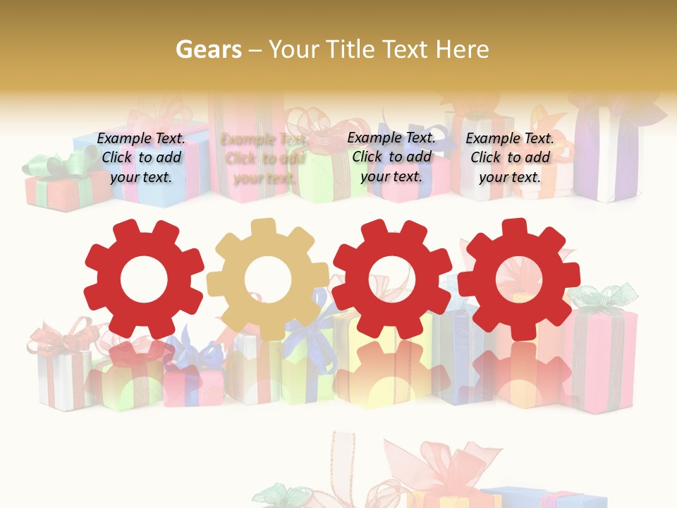 Ribbon Blue Closeup PowerPoint Template