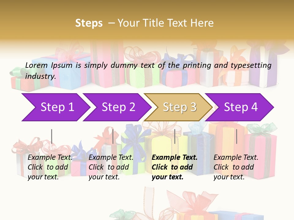 Ribbon Blue Closeup PowerPoint Template
