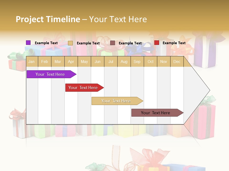 Ribbon Blue Closeup PowerPoint Template