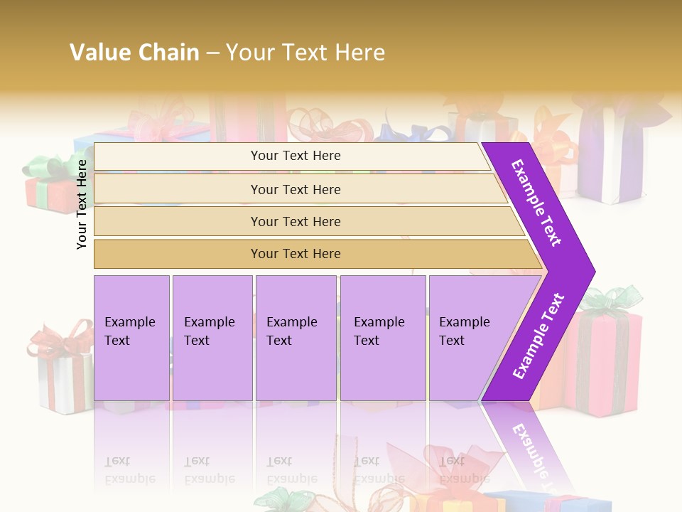 Ribbon Blue Closeup PowerPoint Template