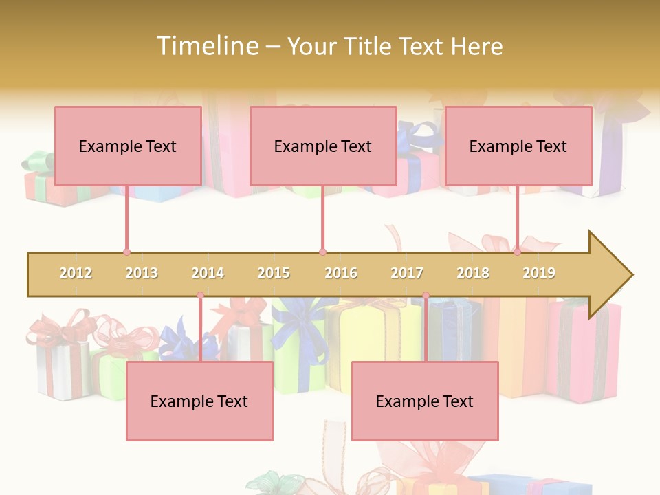 Ribbon Blue Closeup PowerPoint Template