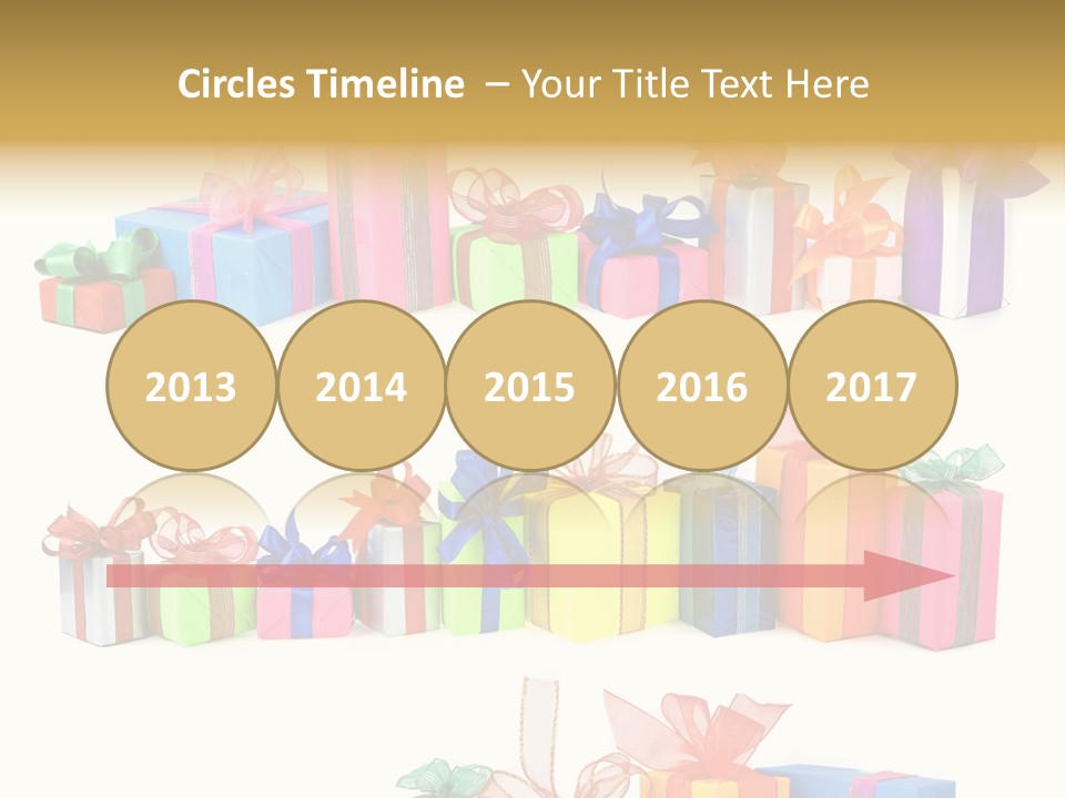 Ribbon Blue Closeup PowerPoint Template