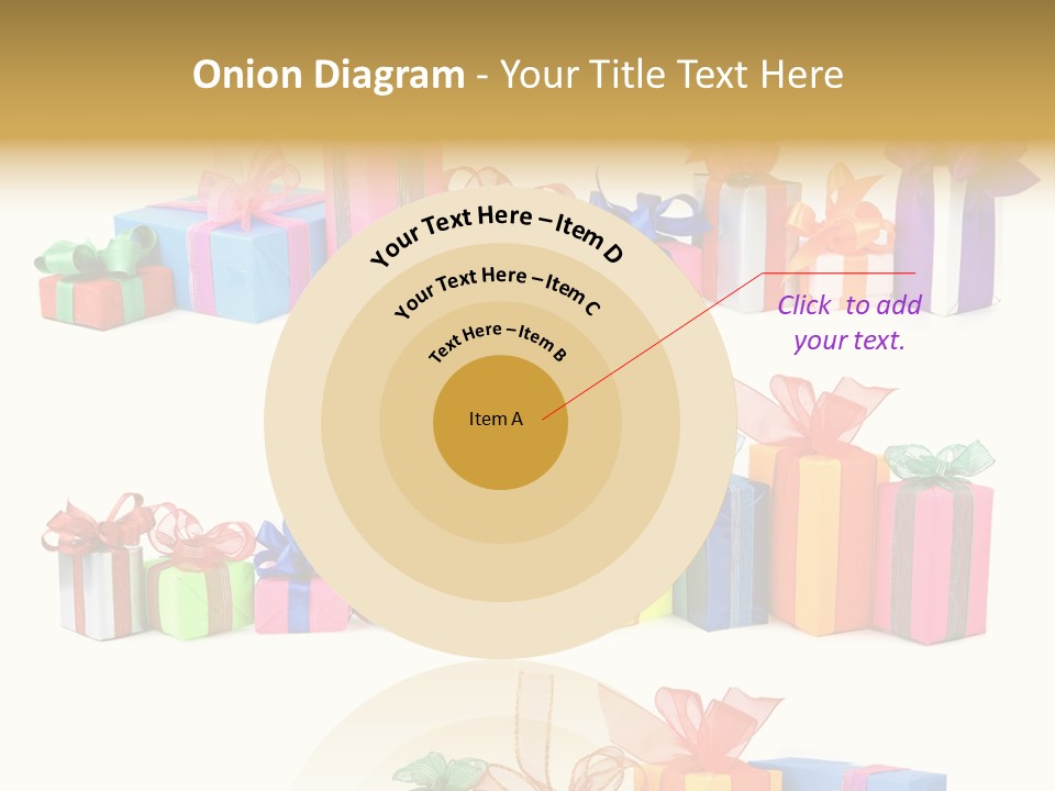 Ribbon Blue Closeup PowerPoint Template