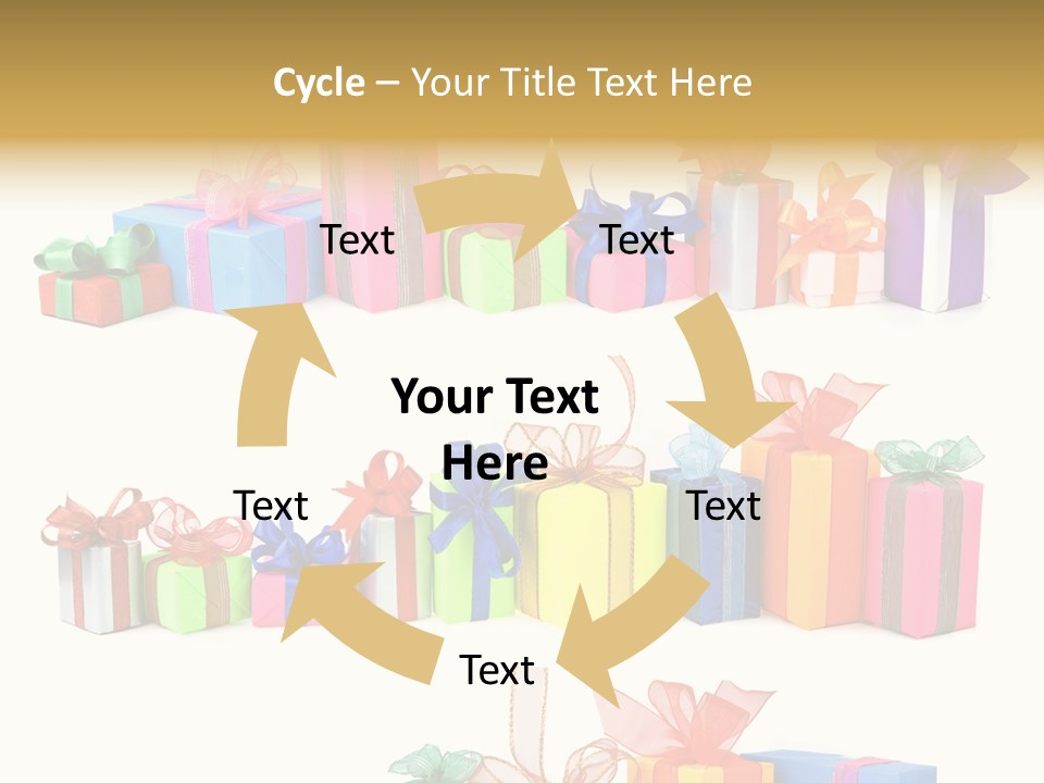 Ribbon Blue Closeup PowerPoint Template