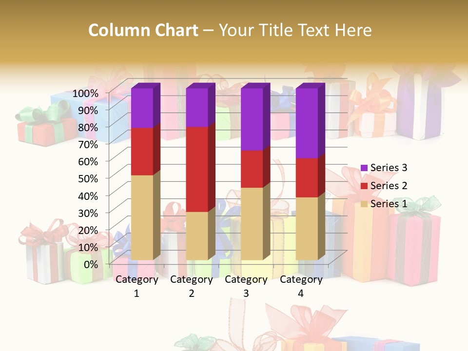 Ribbon Blue Closeup PowerPoint Template