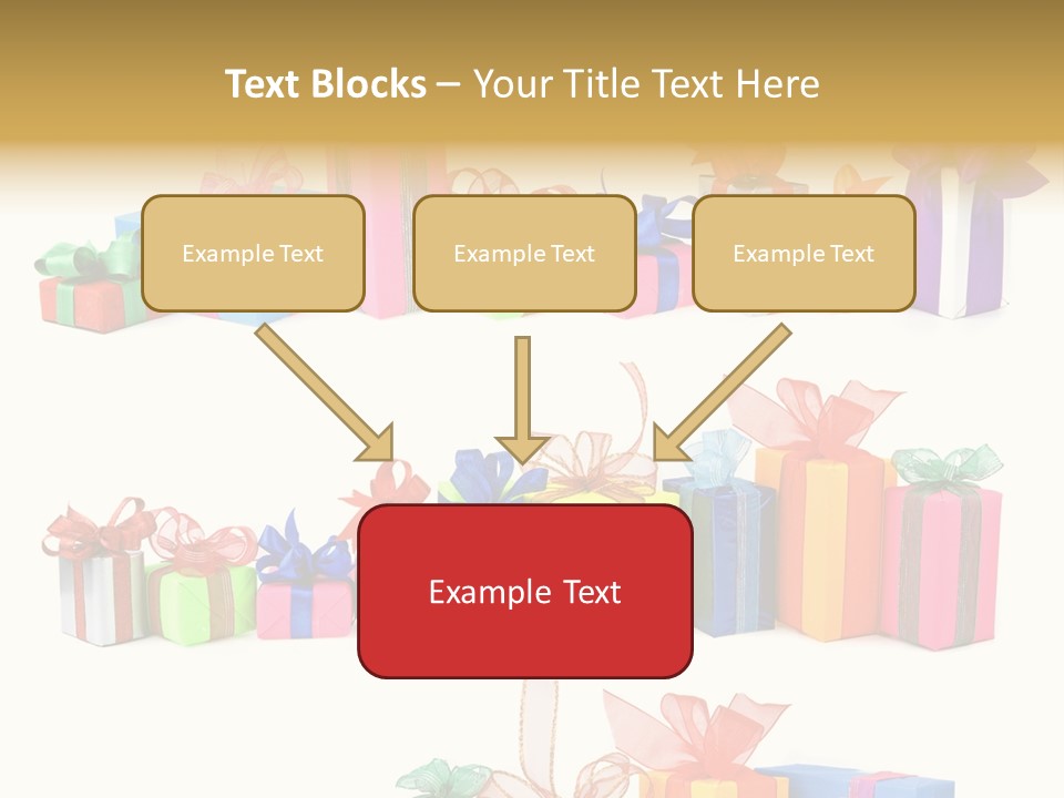 Ribbon Blue Closeup PowerPoint Template