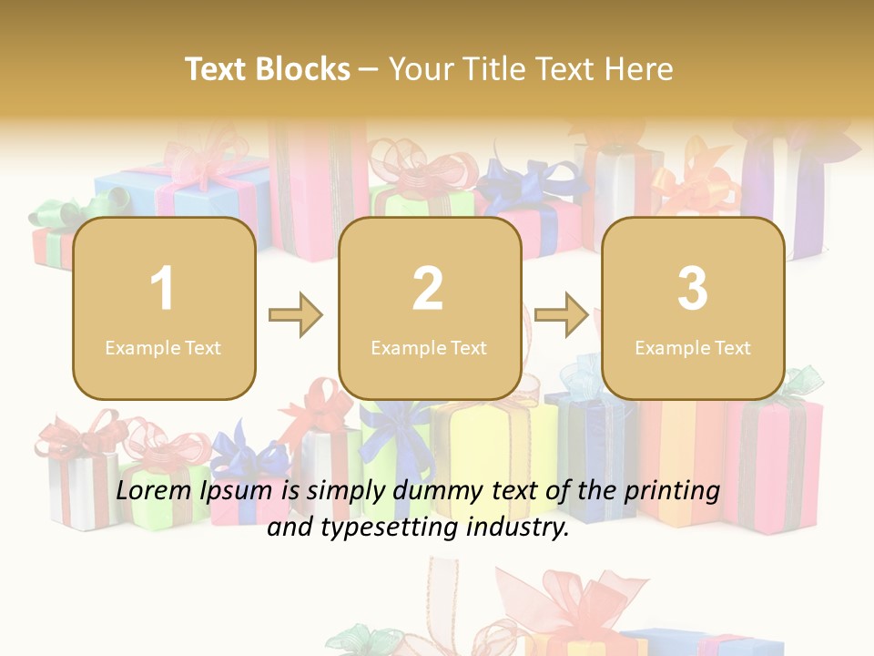 Ribbon Blue Closeup PowerPoint Template