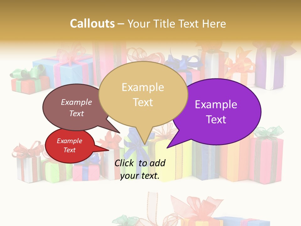 Ribbon Blue Closeup PowerPoint Template