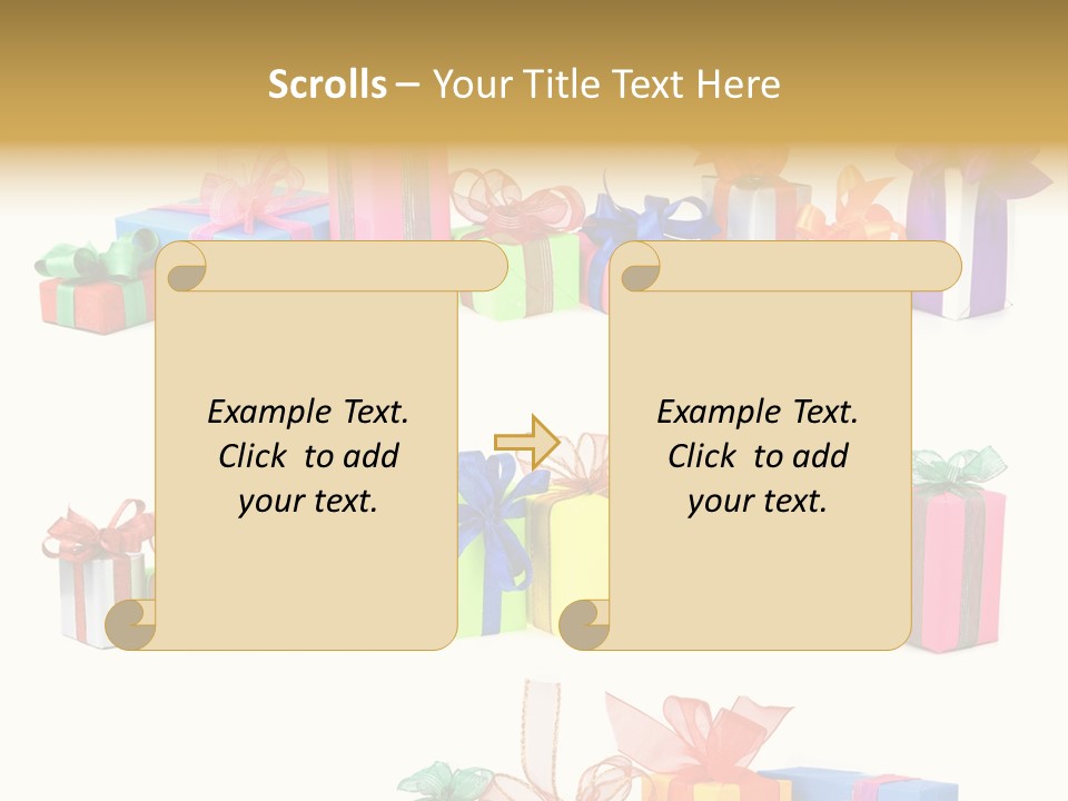 Ribbon Blue Closeup PowerPoint Template