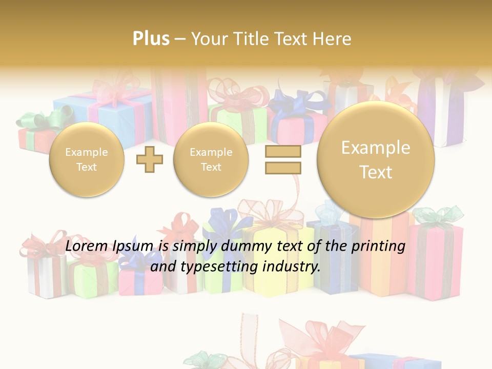 Ribbon Blue Closeup PowerPoint Template