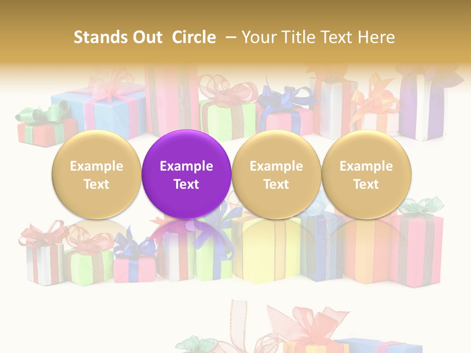 Ribbon Blue Closeup PowerPoint Template