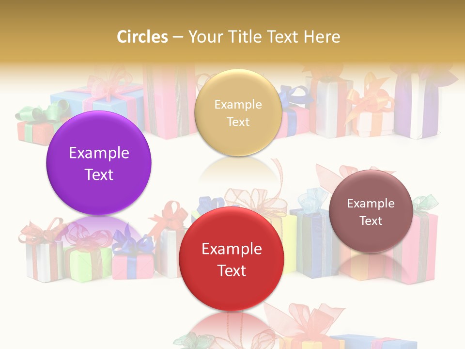 Ribbon Blue Closeup PowerPoint Template