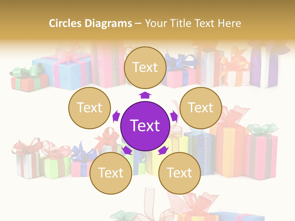 Ribbon Blue Closeup PowerPoint Template