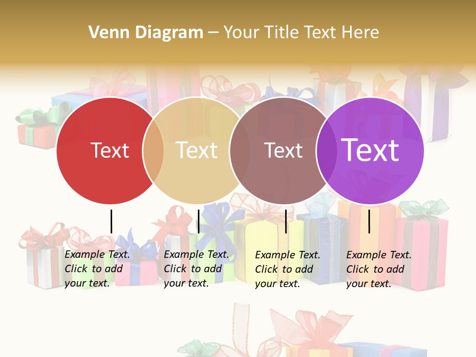 Ribbon Blue Closeup PowerPoint Template