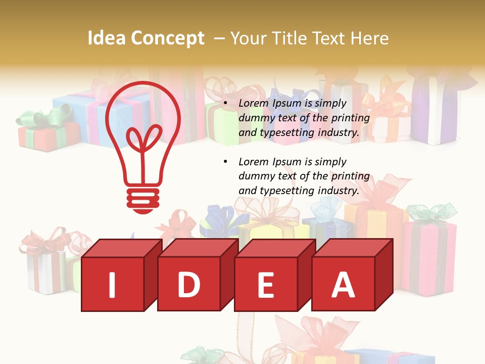 Ribbon Blue Closeup PowerPoint Template