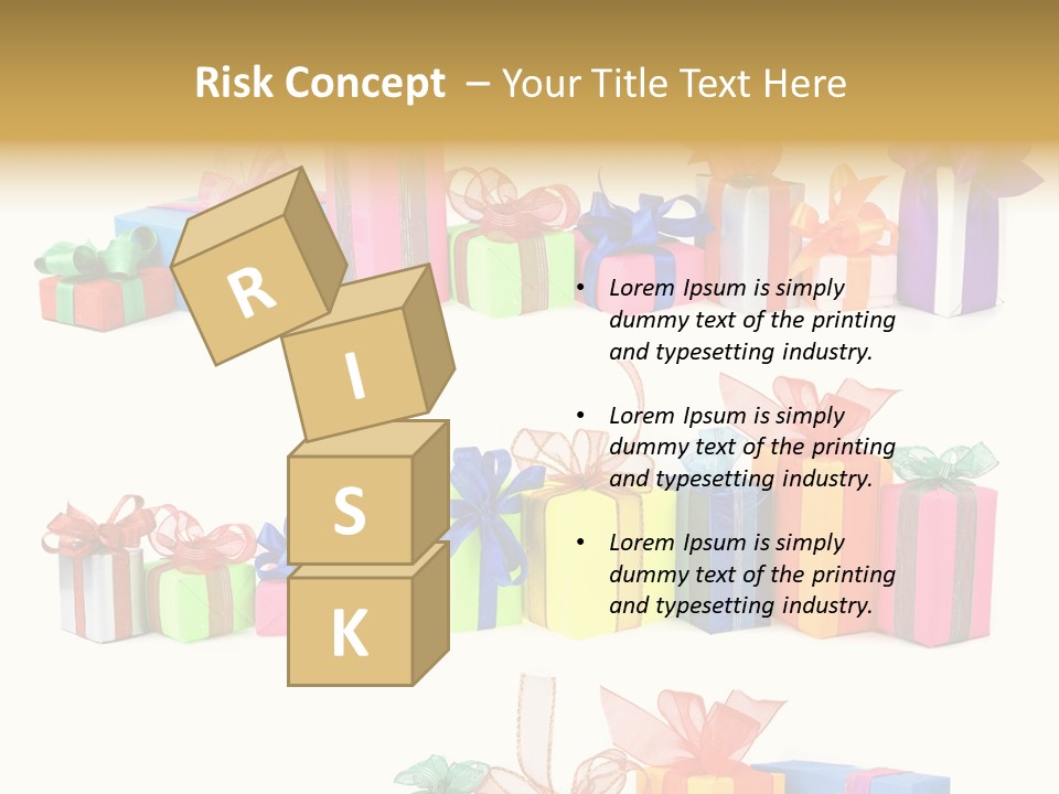 Ribbon Blue Closeup PowerPoint Template