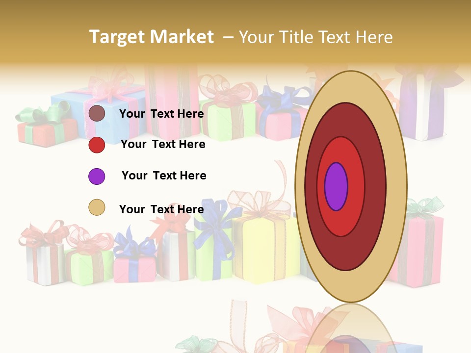 Ribbon Blue Closeup PowerPoint Template