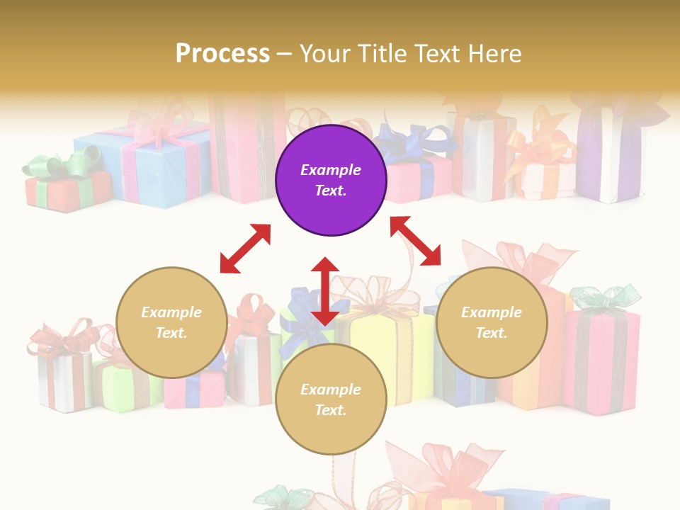 Ribbon Blue Closeup PowerPoint Template