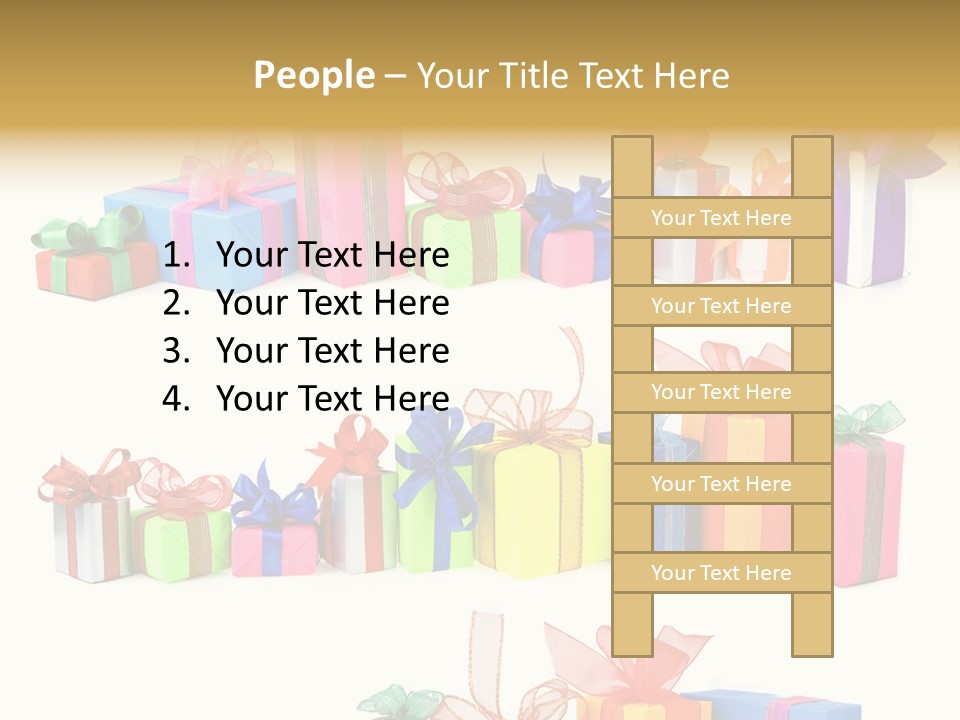 Ribbon Blue Closeup PowerPoint Template