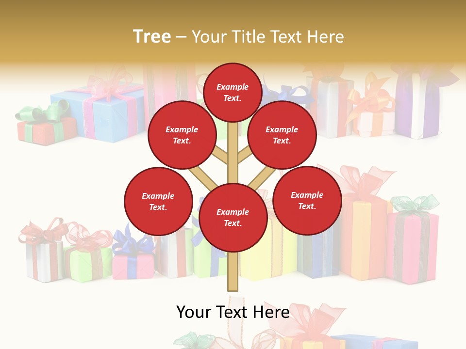 Ribbon Blue Closeup PowerPoint Template